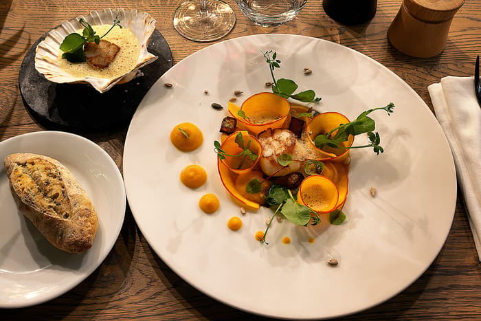 Un plat du restaurant gastronomique des Jardins d’Epicure